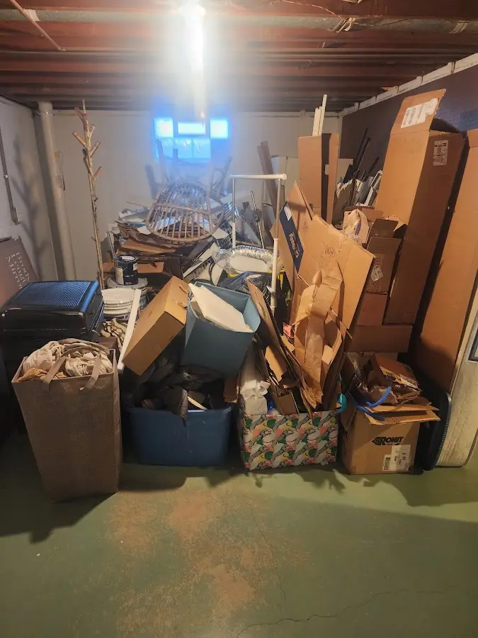 Roll-off dumpster container at job site for 20 Yard Dumpster Rental in Munhall